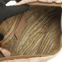 Prada Nappa Stitches Pink Beige Shoulder Bag