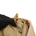 Prada Nappa Stitches Pink Beige Shoulder Bag