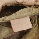 Prada Nappa Stitches Pink Beige Shoulder Bag
