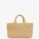 Prada Raffia Pois Naturale Tal Shoulder Bag