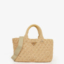 Prada Raffia Pois Naturale Tal Shoulder Bag