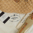 Prada Raffia Pois Naturale Tal Shoulder Bag