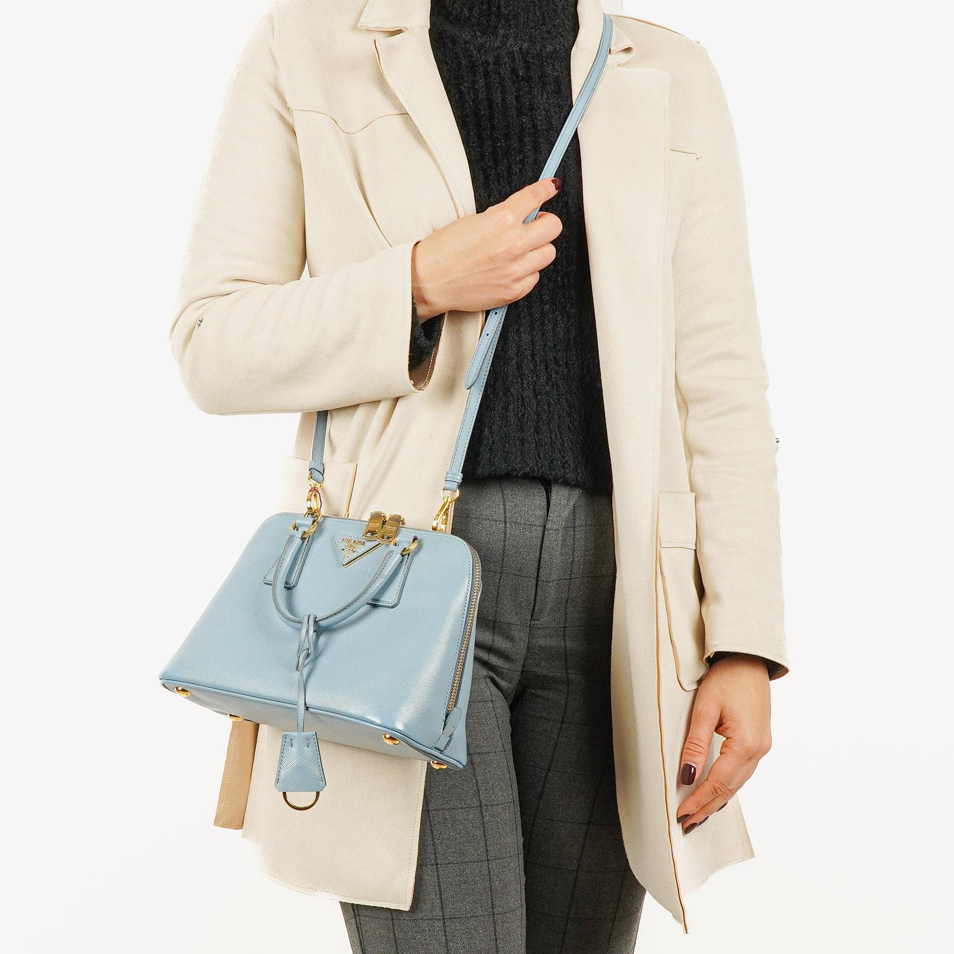 Prada Saffiano Lux Astrale Small Promenade Tote Bag