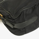 Prada Tessuto Black Nylon Jacquard Logo Shoulder Bag