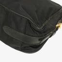 Prada Tessuto Black Nylon Jacquard Logo Shoulder Bag