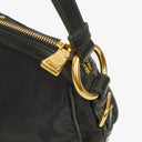 Prada Tessuto Black Nylon Jacquard Logo Shoulder Bag