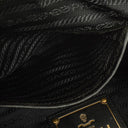 Prada Tessuto Black Nylon Jacquard Logo Shoulder Bag