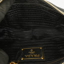Prada Tessuto Black Nylon Jacquard Logo Shoulder Bag