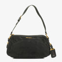 Prada Tessuto Black Nylon Jacquard Logo Shoulder Bag