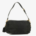 Prada Tessuto Black Nylon Jacquard Logo Shoulder Bag