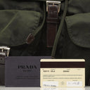 Prada Tessuto Nylon Medium Backpack Ebano With Leather Trim