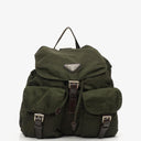Prada Tessuto Nylon Medium Backpack Ebano With Leather Trim