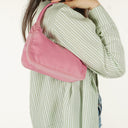 Prada Tessuto Pink Nylon Mini Hobo Bag