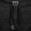 Prada Tessuto Vela Nero Black Nylon Large Two Pocket Backpack