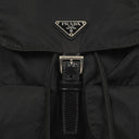 Prada Tessuto Vela Nero Black Nylon Large Two Pocket Backpack