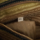 Prada Vitello Daino Dark Blue Leather Shoulder Bag
