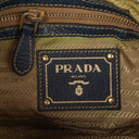 Prada Vitello Daino Dark Blue Leather Shoulder Bag