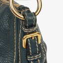 Prada Vitello Daino Dark Blue Leather Shoulder Bag
