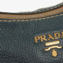 Prada Vitello Daino Dark Blue Leather Shoulder Bag