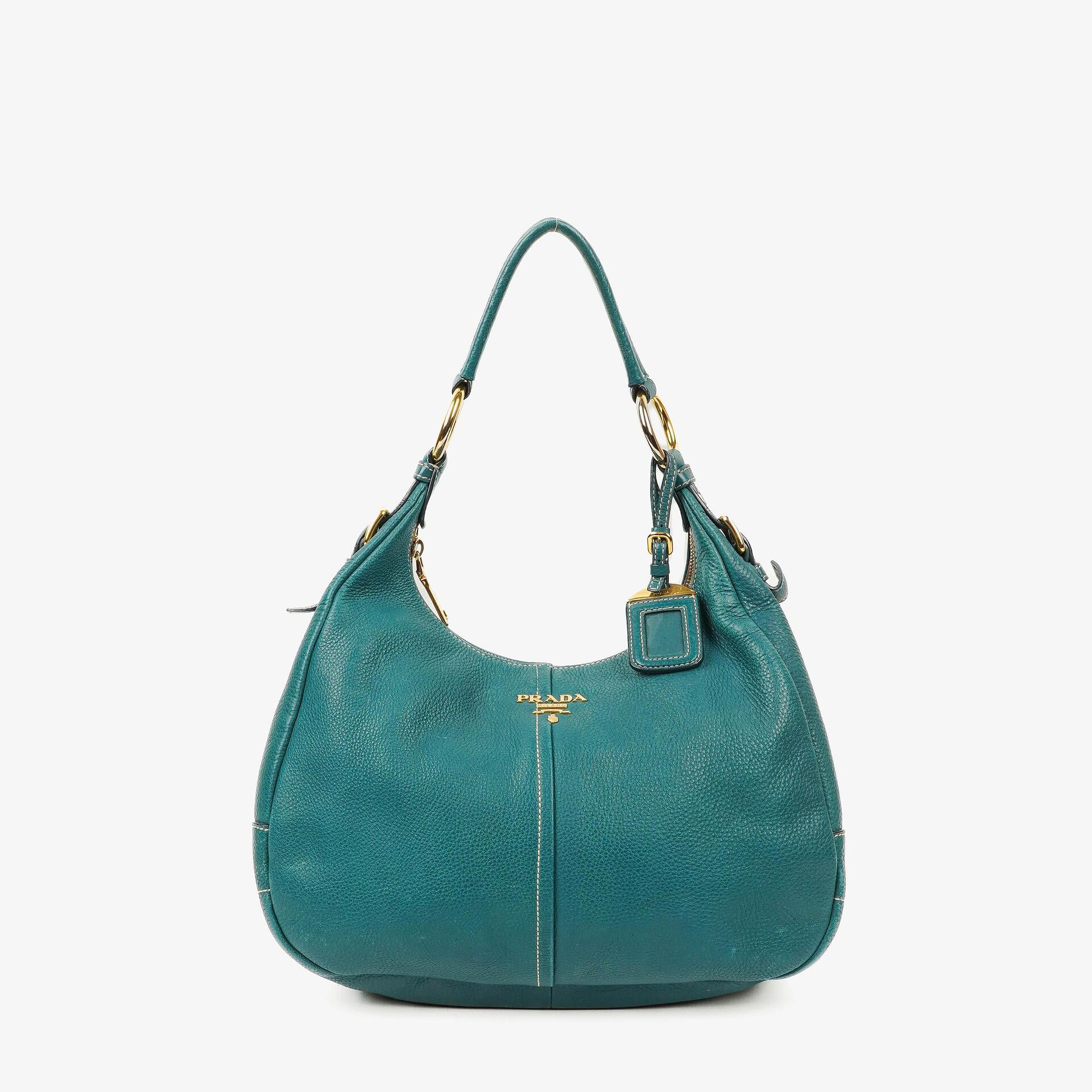 Prada Vitello Daino Leather Hobo Bag