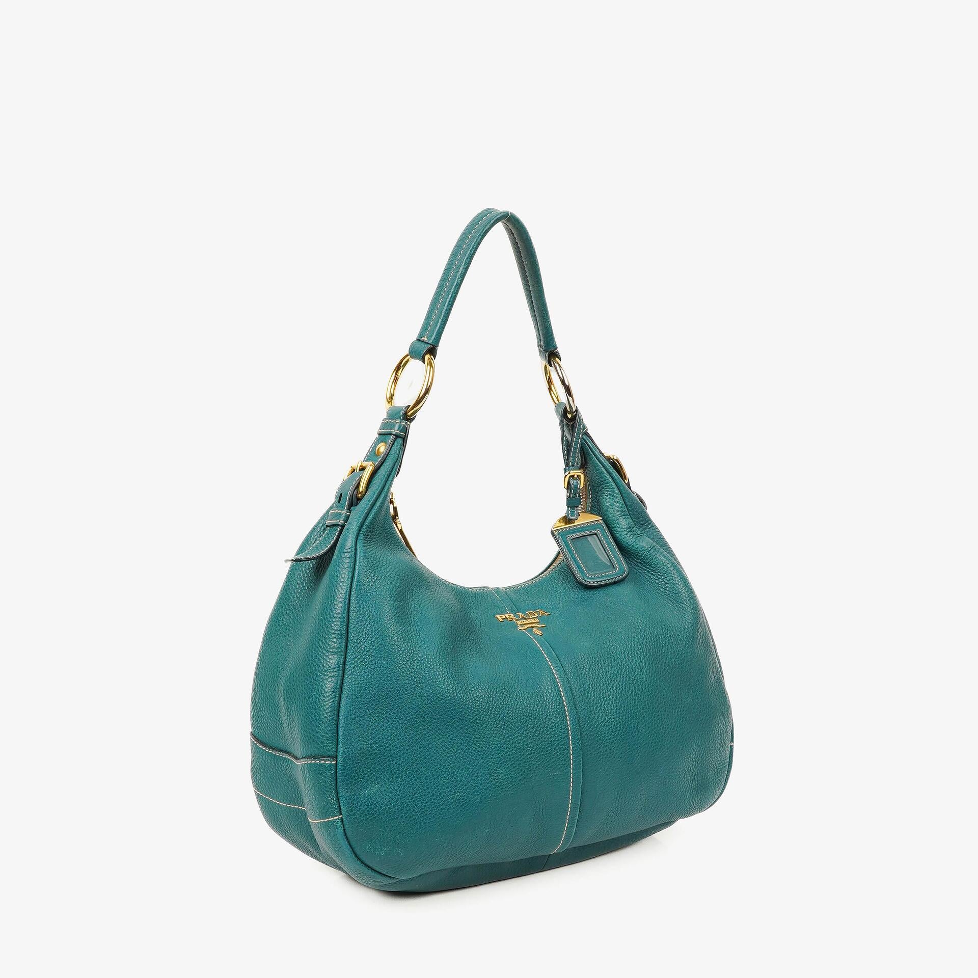 Prada Vitello Daino Leather Hobo Bag