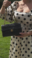 Chanel Classic Single Flap Bag Black Quilted Lambskin With 24K Gold-Plated Hardware
