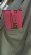 Hermès Pink Kelly Longue Epsom Leather Wallet
