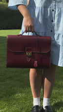 Hermes Sac a Depeches Rouge H Courchevel Leather 35cm Briefcase Bag