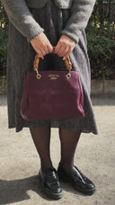 Gucci Bamboo Shopper Burgundy Diana Small Tote Bag