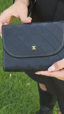 Chanel Mini Flap Bag Black Quilted Lambskin With 24K Gold-Plated Hardware