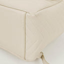 Saint Laurent Joe White Chevron Quilted Lambskin Leather Backpack