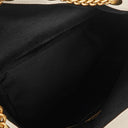 Saint Laurent Joe White Chevron Quilted Lambskin Leather Backpack
