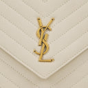 Saint Laurent Joe White Chevron Quilted Lambskin Leather Backpack