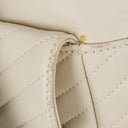Saint Laurent Joe White Chevron Quilted Lambskin Leather Backpack