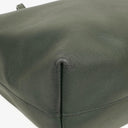 Saint Laurent Large Dark Green Leather Shopping Tote Bag