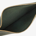 Saint Laurent Large Dark Green Leather Shopping Tote Bag