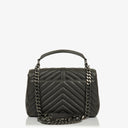 Saint Laurent Medium College Chevron Quilted Leather Crossbody Bag