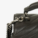 Saint Laurent Medium College Chevron Quilted Leather Crossbody Bag