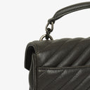 Saint Laurent Medium College Chevron Quilted Leather Crossbody Bag