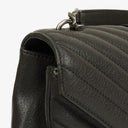 Saint Laurent Medium College Chevron Quilted Leather Crossbody Bag