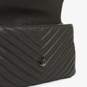 Saint Laurent Medium College Chevron Quilted Leather Crossbody Bag