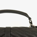 Saint Laurent Medium College Chevron Quilted Leather Crossbody Bag
