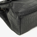 Saint Laurent West Hollywood Crocodile Embossed Grey Leather Shoulder Bag
