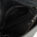Saint Laurent West Hollywood Crocodile Embossed Grey Leather Shoulder Bag