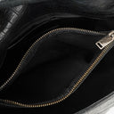 Saint Laurent West Hollywood Crocodile Embossed Grey Leather Shoulder Bag