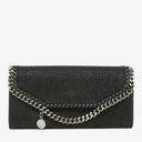 Stella McCartney Black Shaggy Dear Faux Leather Falabella Pochette Bag