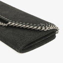 Stella McCartney Black Shaggy Dear Faux Leather Falabella Pochette Bag