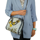 Stella McCartney Denim Flowers Mini Tote Falabella Blue
