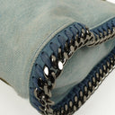 Stella McCartney Denim Flowers Mini Tote Falabella Blue