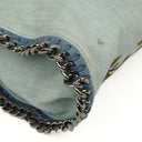 Stella McCartney Denim Flowers Mini Tote Falabella Blue